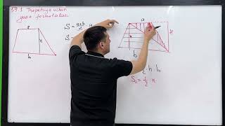 591 Trapetsiyaning yuzi asoslar yig’indisining yarmi bilan balandlikning ko’paytmasiga teng Isbot [upl. by Orferd]