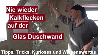 ✅Genialer Trick Glas Duschwand mit Klarspüler reinigen Bad Dusche Duschkabine einfach sauber machen [upl. by Gilburt802]