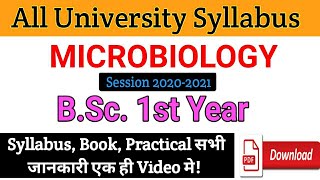 BSc 1st year Microbiology Syllabus MGKVP Microbiology Bsc 1st year syllabus  MGKVP SYLLABUS 2020 [upl. by Gona866]