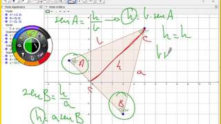 Teorema del seno con Geogebra [upl. by Naillij460]