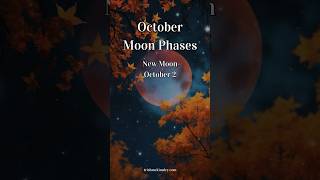 October Moon Phases 🌗Lunar Cycle Dates moonphases lunarcalendar [upl. by Selena668]