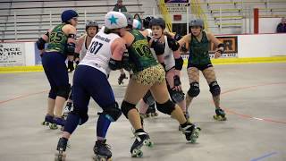 Dirty Ores VS DebuTaunts  Roller Derby Highlights [upl. by Nnairet]