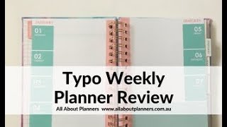 Typo Weekly Planner Review Horizontal Weekly Planner [upl. by Reibaj]