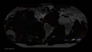 Animation of secondary microseismic sources 2003  2015 [upl. by Hutt33]