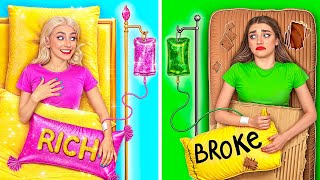 Rich Girl vs Poor Girl in Hospital by Multi DO Challenge [upl. by Ynomrah]