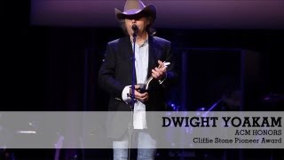 ACM Honors Dwight Yoakam Cliffie Stone Pioneer Award [upl. by Rovelli]