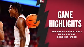 Highlights Arkansas Razorbacks Defeat GardnerWebb  RAZORBACK BASKETBALL [upl. by Hallee564]