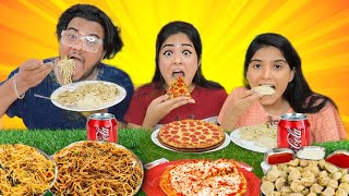 Chowmein Momos amp Pizza eating challenge 🔥🤤  Chinese food challenge  Nilanjana Dhar  Situ [upl. by Yrreg]