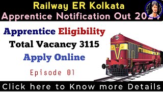 Railway Apprentice  Eastern Railway Kolkata Apprentice Notification Out 2024 In Telugu by Srikanth [upl. by Edlin501]