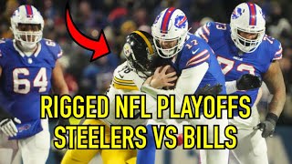 NFL Rigged Steelers vs Bills Scripted Playoff Breakdown [upl. by Caesar655]