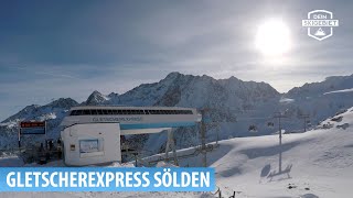 Gletscherexpress Sölden Verbindung Winterskigebiet  Rettenbachgletscher [upl. by Nahtnahoj]