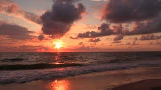 No Copyright Copyright Free Videos sunset beach sea waves [upl. by Samara400]