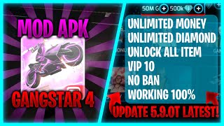 Update 590t Gangstar Vegas Mod Apk  Unlimited Money Unlock All Vip 10 Working 100 HozoGaming [upl. by Goldarina]