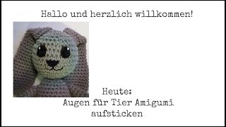 DIY Gesicht für TierAmigurumi aufsticken [upl. by Nefen]