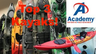 TOP 3 Kayaks from Academy for Kayak Fishing [upl. by Amedeo684]