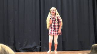 10 Year Old Girl Singing Tomorrow From Annie [upl. by Hallutama356]