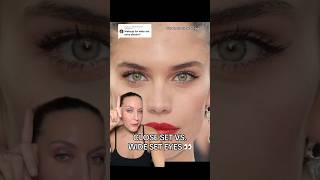 CLOSE SET VS WIDE SET EYES 👀 closeseteyes wideseteyes greenscreen browneyesmakeup eyeshades [upl. by Diane-Marie]