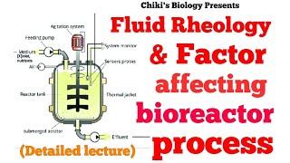 Fluid Rheology amp Factor affecting bioreactor process  Bioprocess EngineeringBy Chikis Biology [upl. by Angelle]