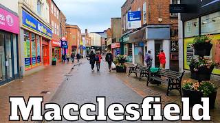 ENGLAND Macclesfield Town Centre Walk Tour UK 4K [upl. by Idel473]