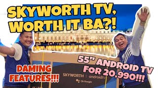 THE BEST ANDROID TV NA NAPAKAMURA l 55SUD6200 REVIEW skyworth abenson tv smarttv [upl. by Acirea]