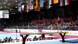 Larisa IORDACHE ROU Beam Senior Qualification European Gymnastics Championships 2012 [upl. by Airretnahs]