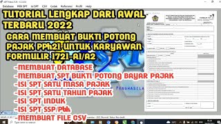 CARA MEMBUAT BUKTI POTONG PPh 21 untuk KARYAWAN  Form 1721 A1 [upl. by Eillas107]