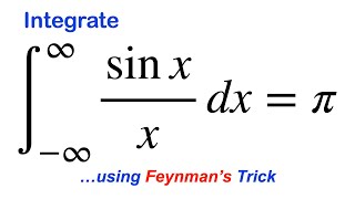 Integral of sinxx from negative infinity to infinity 💪 [upl. by Redlac]