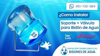 Como instalar Soporte  Válvula para Bidón de Agua [upl. by Aciretnahs]