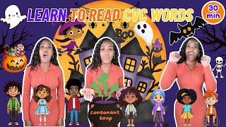 Halloween CVC Words Vowels and Consonants Learning with Ms Houston Kid Songs  Nursery Rhymes [upl. by Ylicis]