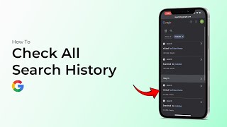 How To Check Search History On Google [upl. by Sinne]