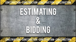 Construction Estimating and Bidding Training [upl. by Icat]