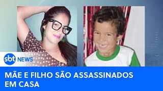 Mãe e filho são assassinatos dentro de casa em Vitória  SBTNewsnaTV 170724 [upl. by Notsuh]