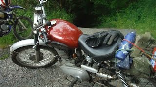 Royal Enfield 500 Greenlaner out with friends on the rough and lanes in the Nant Y Ffin area [upl. by Heigho446]