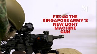 Firing the Singapore Armys new light machine gun [upl. by Adnilreh]