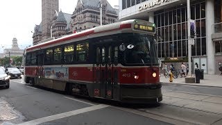 TTC Toronto Transit Commission CLRV amp ALRV Streetcars Along Downtown [upl. by Longan]