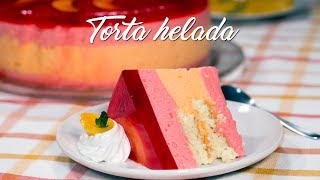 COMO PREPARAR TORTA HELADA CON BIZCOCHO Y FRUTA [upl. by Sanders954]