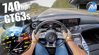 AMG GT63s 4Door 740hp  0300 kmh RACE START🏁 [upl. by Zelda]