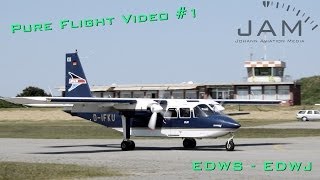 Pure Flight Video  Frisia BN2  Norden  Juist [upl. by Tterraj]