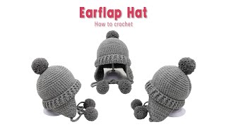 Quick amp Easy Crochet a Earflap Hat [upl. by Ielak274]