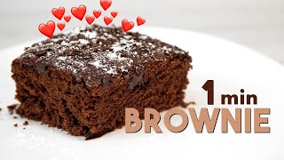 BROWNIE en 1 MINUTO 🍫  En microondas [upl. by Andrej]