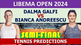 wta Libema 2024  Dalma Gálfi vs Bianca Andreescu [upl. by Atsirak]