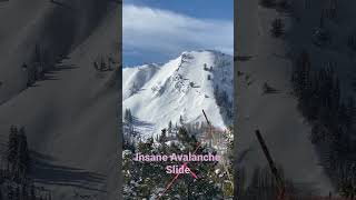 Insane Avalanche slide again at Canyons side Pc utahavy avalanche shorts parkcity [upl. by Quillon]