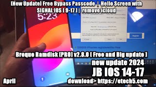 New Update Free Bypass Passcode  Hello Screen with SIGNAL Tool 2024 IOS 9–17  remove icloud [upl. by Dani]