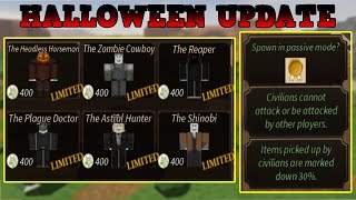 NEW HALLOWEEN UPDATE IS HERE NEW OUTFITS AND PASSIVE MODE  ROBLOX  WESTBOUND [upl. by Amjan]