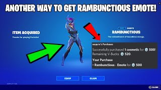 How to Get Rambunctious Emote EASY In Fortnite Fortnite Discord Item Shop Another FAST Way [upl. by Justicz]