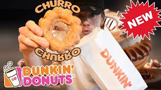 🍩✨BRAND NEW Dunkin’ Review Divine Delight  Churro Donut 🤤🎉 [upl. by Kina]