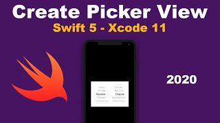 How to Create Picker View in Xcode 11 with Swift 5  2022 iOS [upl. by Mozart]