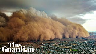 Drone footage shows massive dust storm sweeping across central New South Wales [upl. by Lotta]