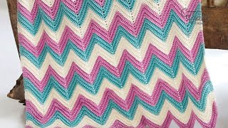 How To Easily Crochet Chevron or Ripples in Any Size [upl. by Urita]