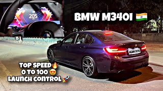 BMW M340i 2024 Night Drive  Top Speed 0 to 100 amp Launch Control Test  M340i Review India 😍 [upl. by Isyak86]